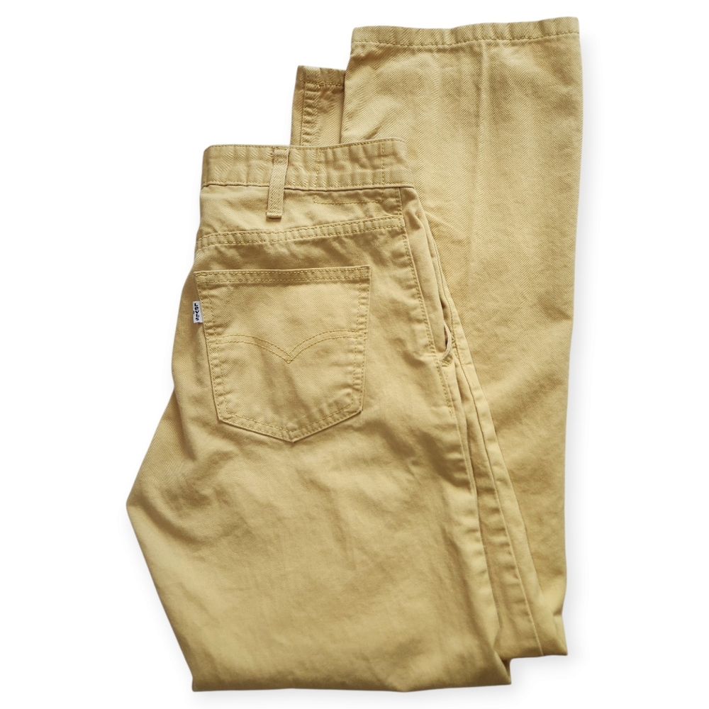 Vintage Mustard Yellow White Tab 505 Levi's Size 29x29